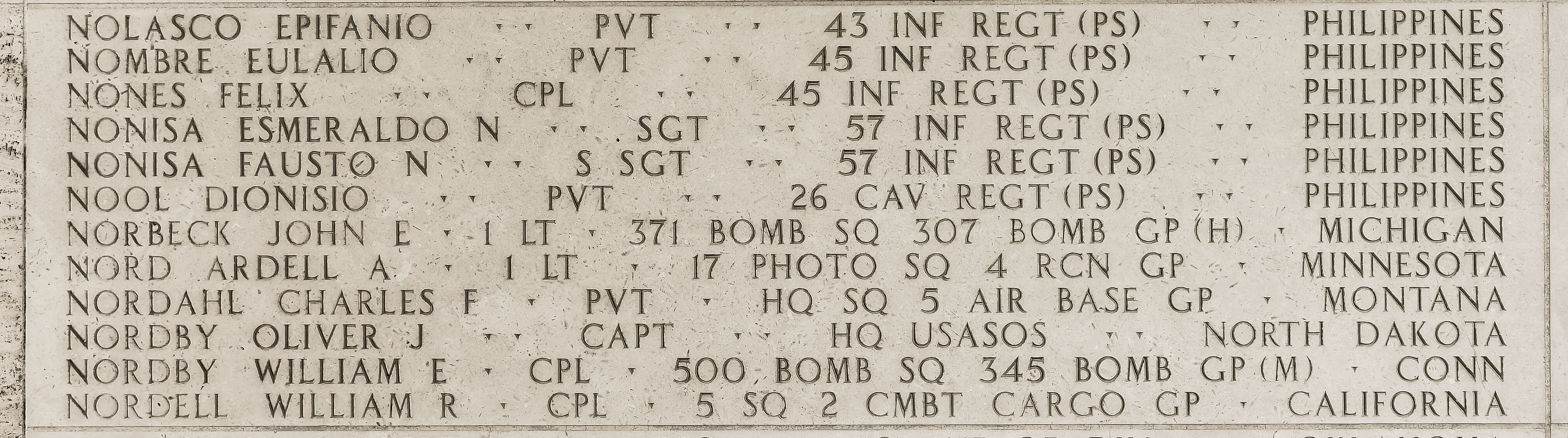 Ardell A. Nord, First Lieutenant